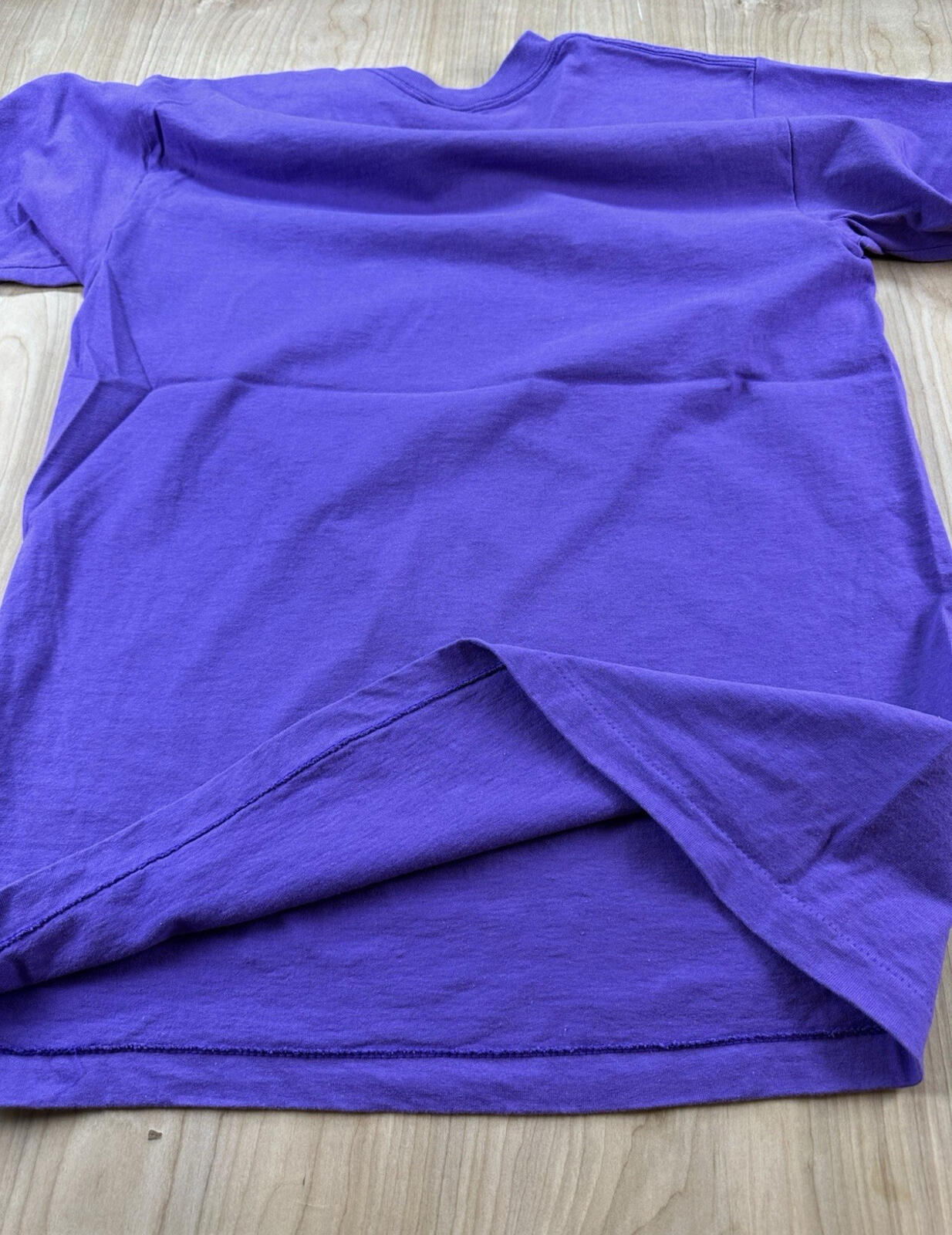 vintage 90's HAAGEN-DAZS ice cream T SHIRT purple COTTON usa made TEAL size LARG