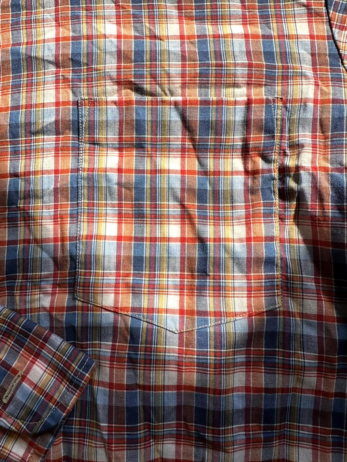 vintage 80's summer weight MENS plaid button up collar shirt INDIE grunge PUNK