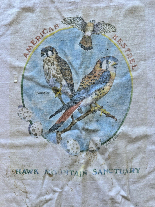 Hawk Mountain Sanctuary vintage Long Sleeve t shirt American Kestrel faded
