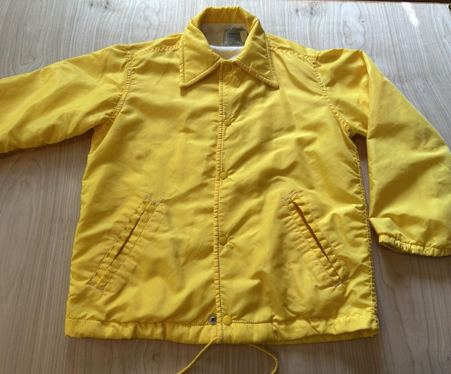 vintage 80's WINDBREAKER yellow TIGERS 1980 city champs SMALL skate PUNK indie