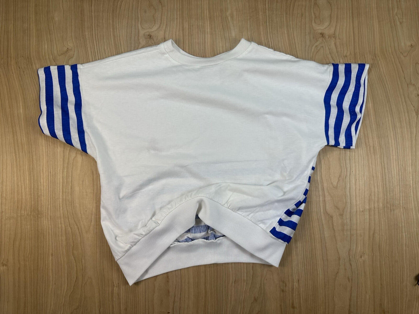 vintage 80's BOOTH BAY short sleeve SAILOR girl STRIPE anchor TOP large CUTE