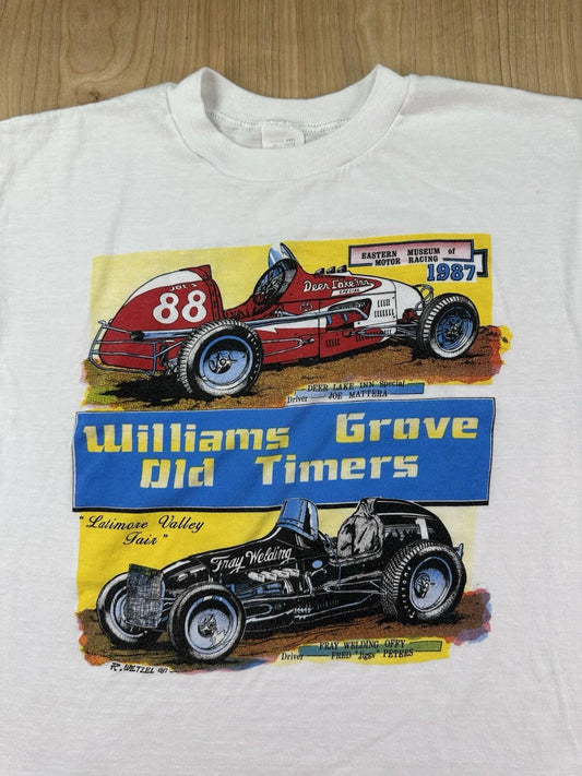 vintage 1987 R. WETZEL hot rod T SHIRT williams grove CARTOONS old timers RACING