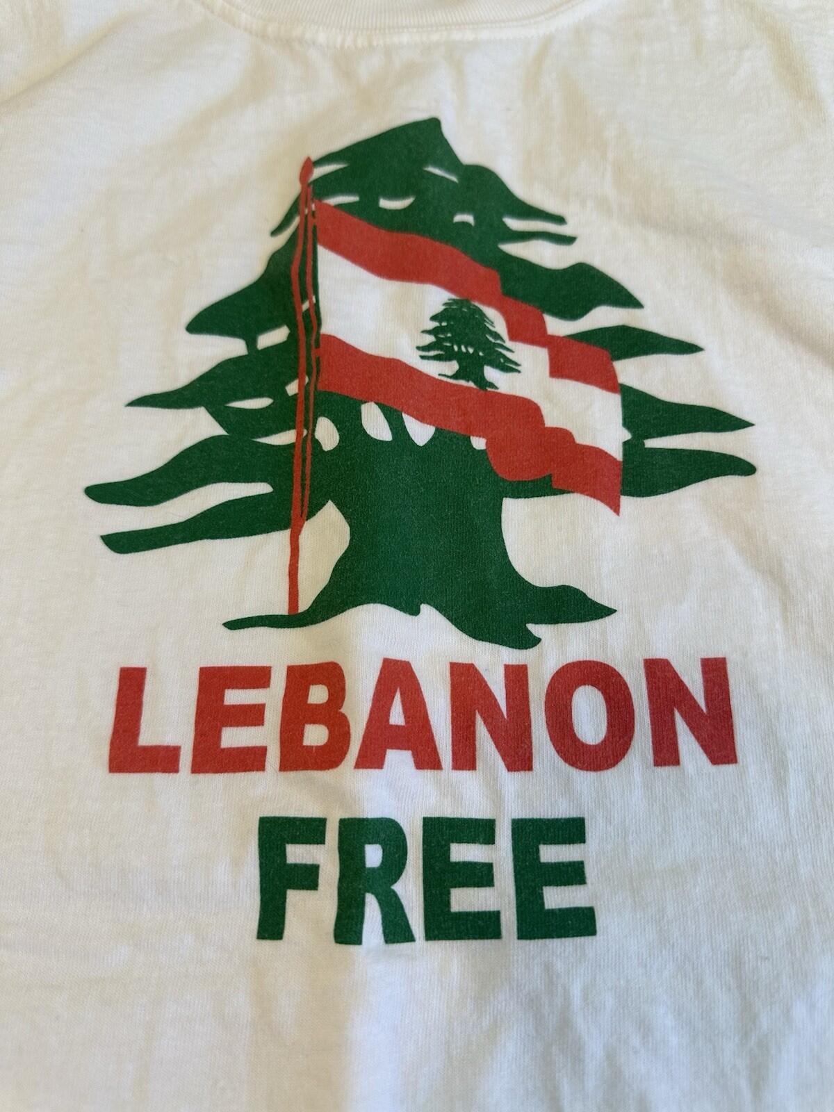 Lebanon free T shirt XL cotton
