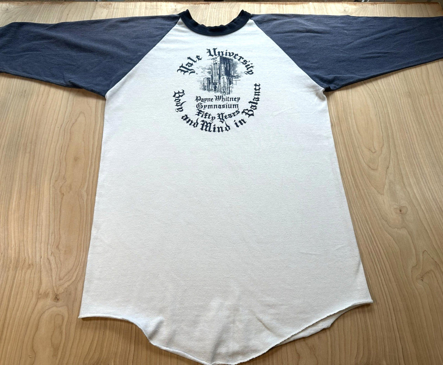 vintage 1985 CHAMPION raglan YALE UNIVERSITY gymnasium COTTON rare AMAZING