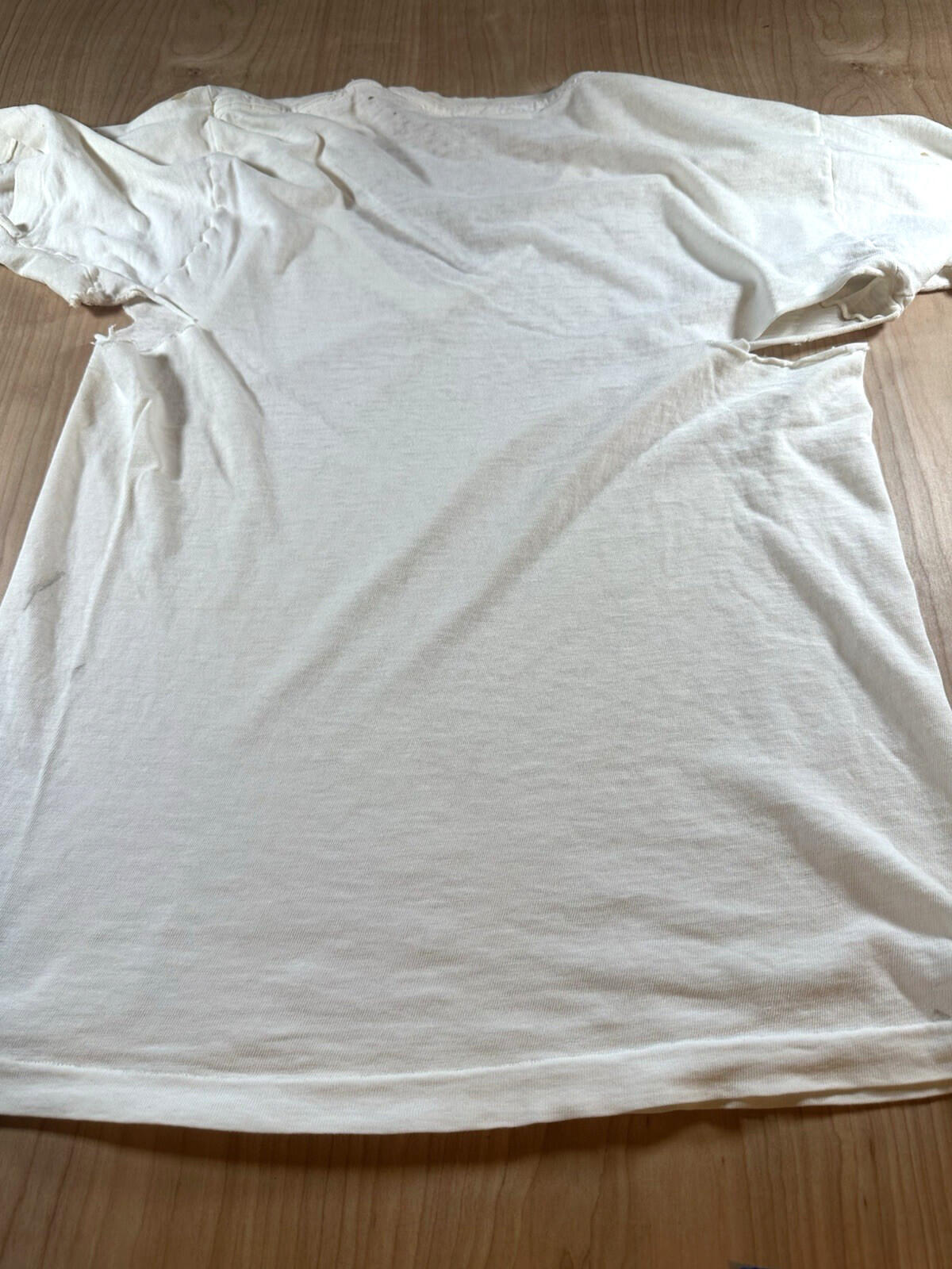 vintage 60's JOCKEY UNDERSHIRT v neck SHREDDED worn PATINA torn MEDIUM j1