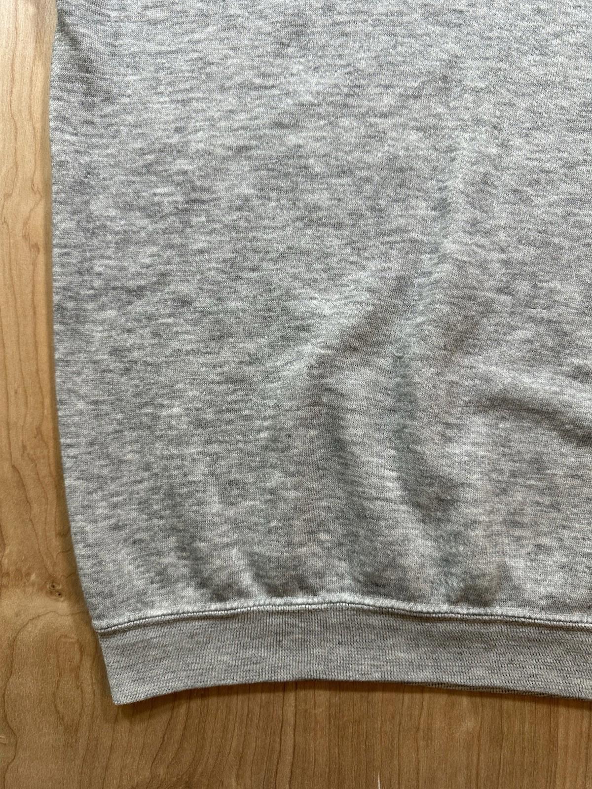 vintage 80's GAP V neck SWEATSHIRT jumper SPORTY STRIPES grey LARGE made in USA