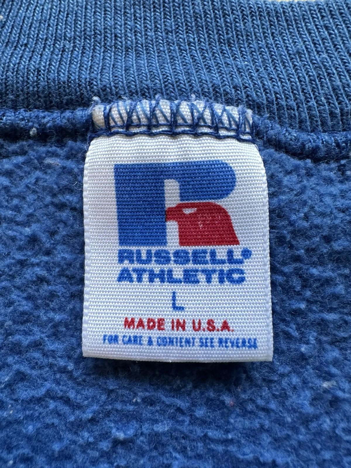 vintage 80's LONG BEACH ISLAND sweatshirt RUSSELL ATHLETIC usa made LARGE blue