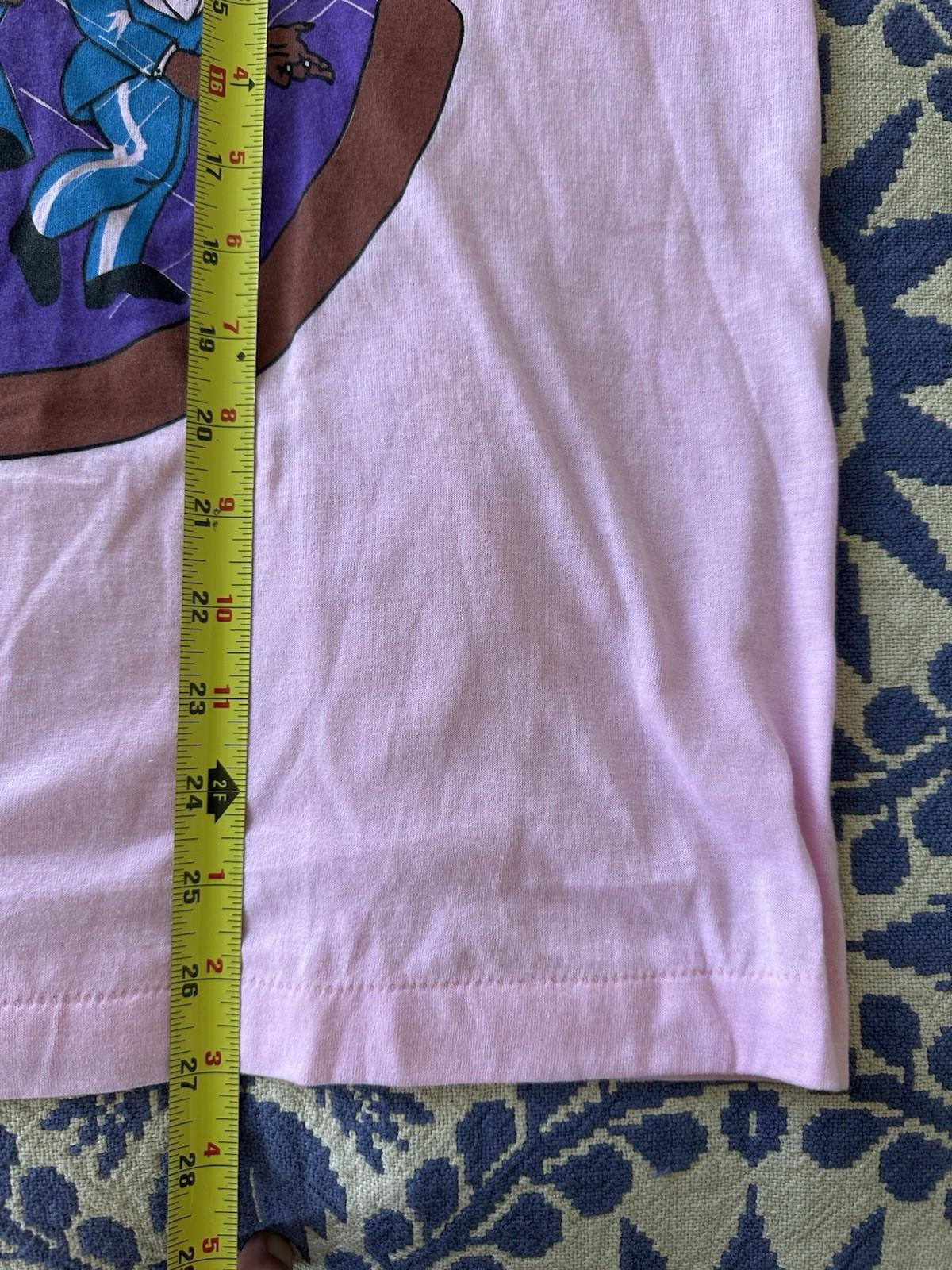 vintage 80's DRIFTERS tour shirt DEADSTOCK pink SCREEN STARS cartoon XL
