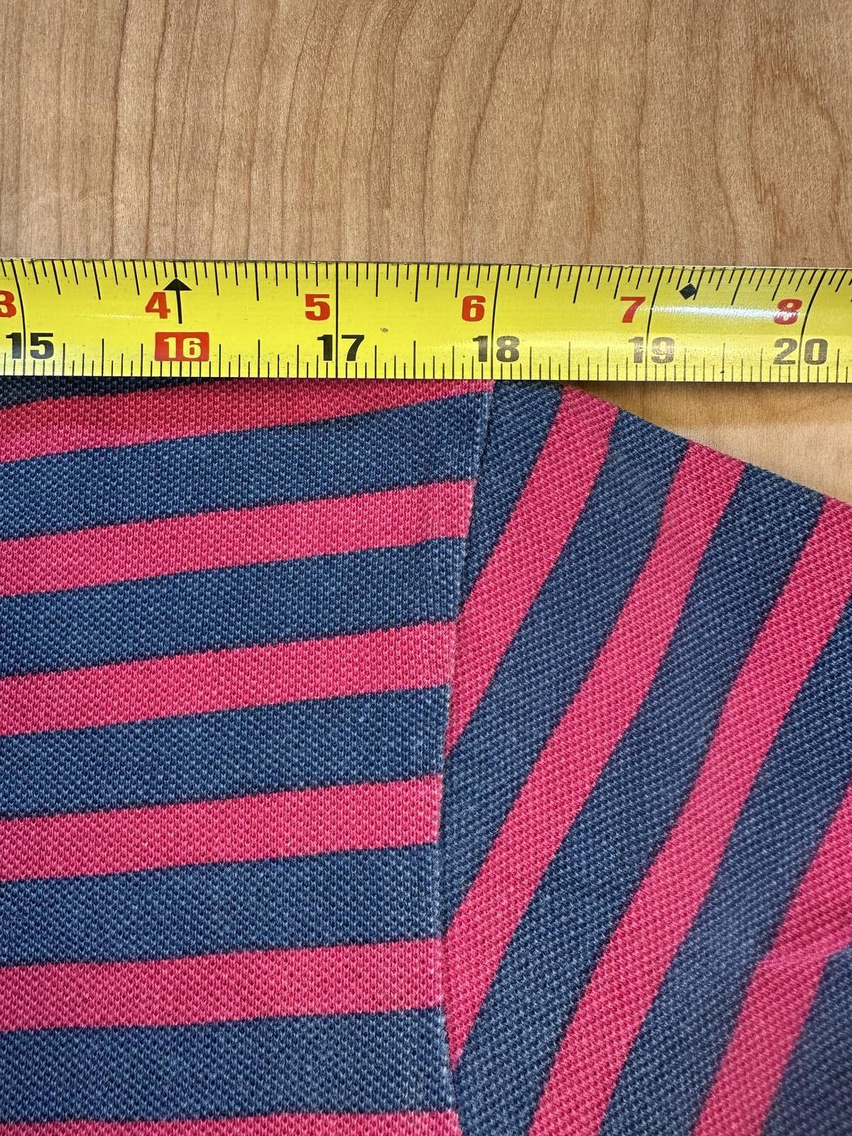 Vintage 90s L.L. Bean Casco Bay polo striped country club preppy blue pink