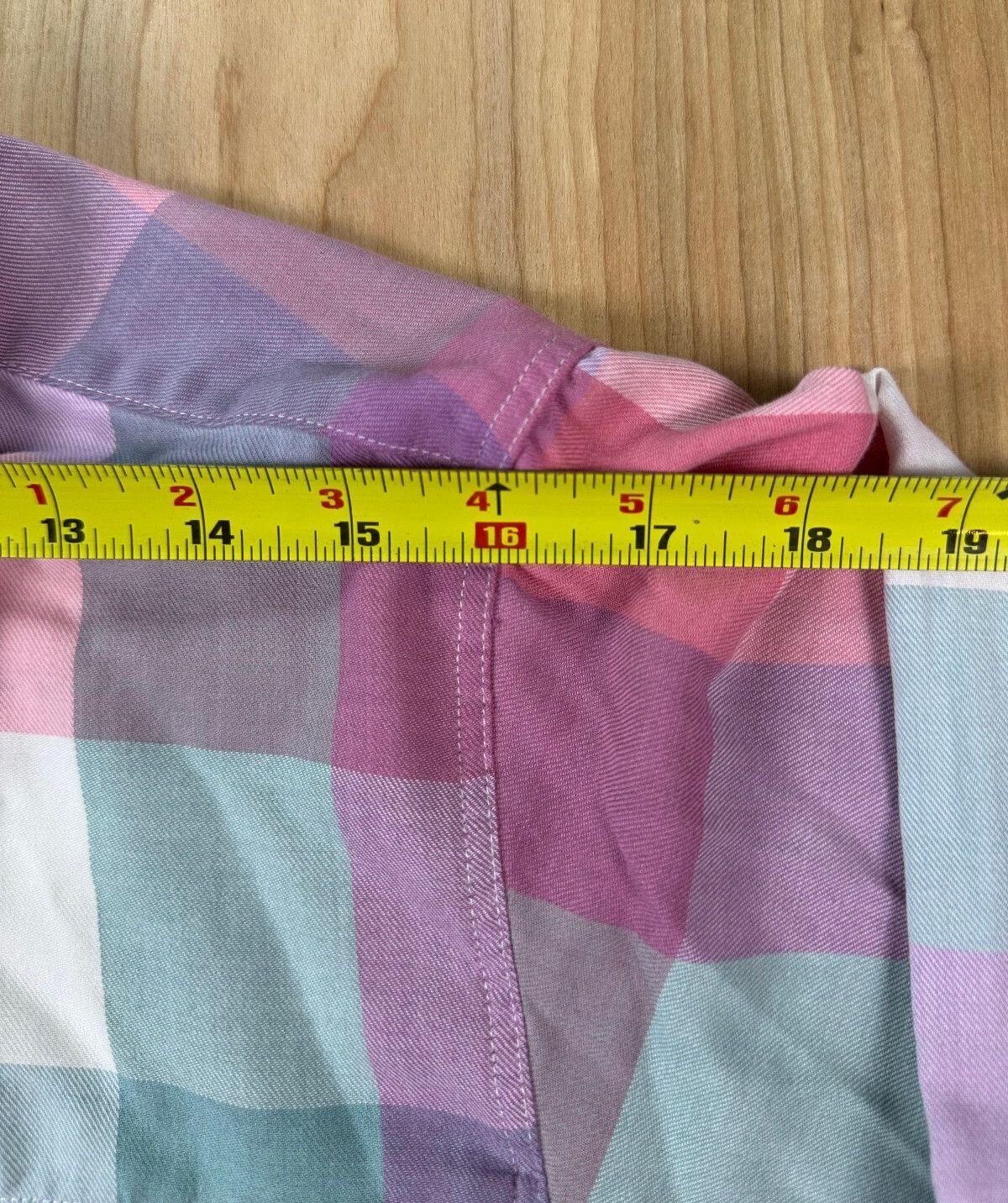 Vintage 80s Averroe button up shirt medium plaid pastel unique