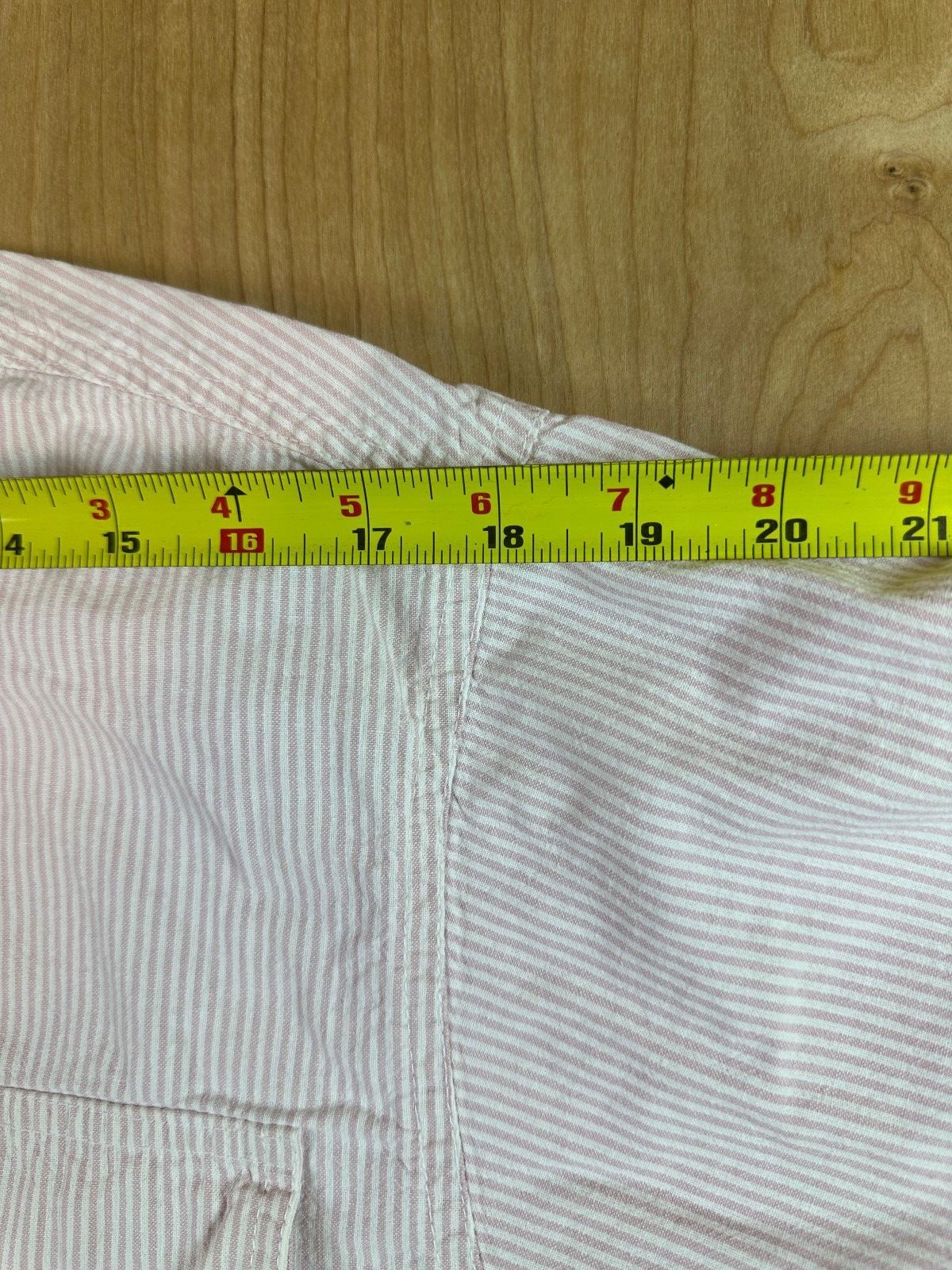 Vintage 80s Ilio Seersucker button up shirt large 100% cotton preppy striped