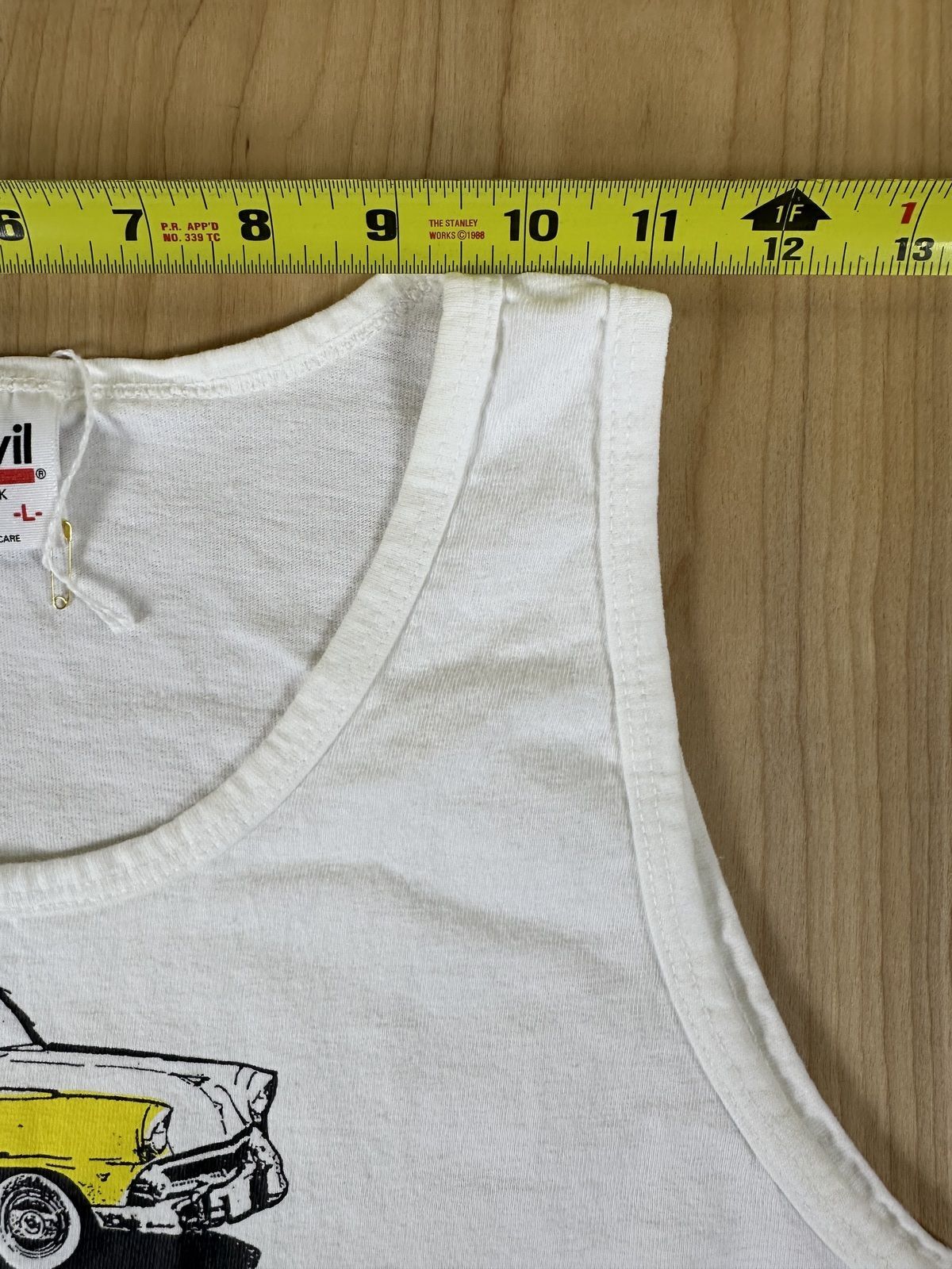 Vintage 90s Lakehurst Historical Society Car Show tank july 4 large 100% cotton