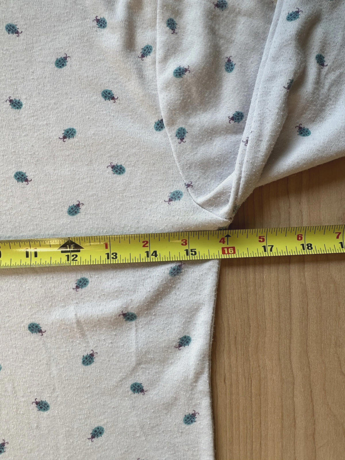 vintage 80's CUTE BUG TURTLE NECK trousers up GIRLS lady bug LARGE new wave