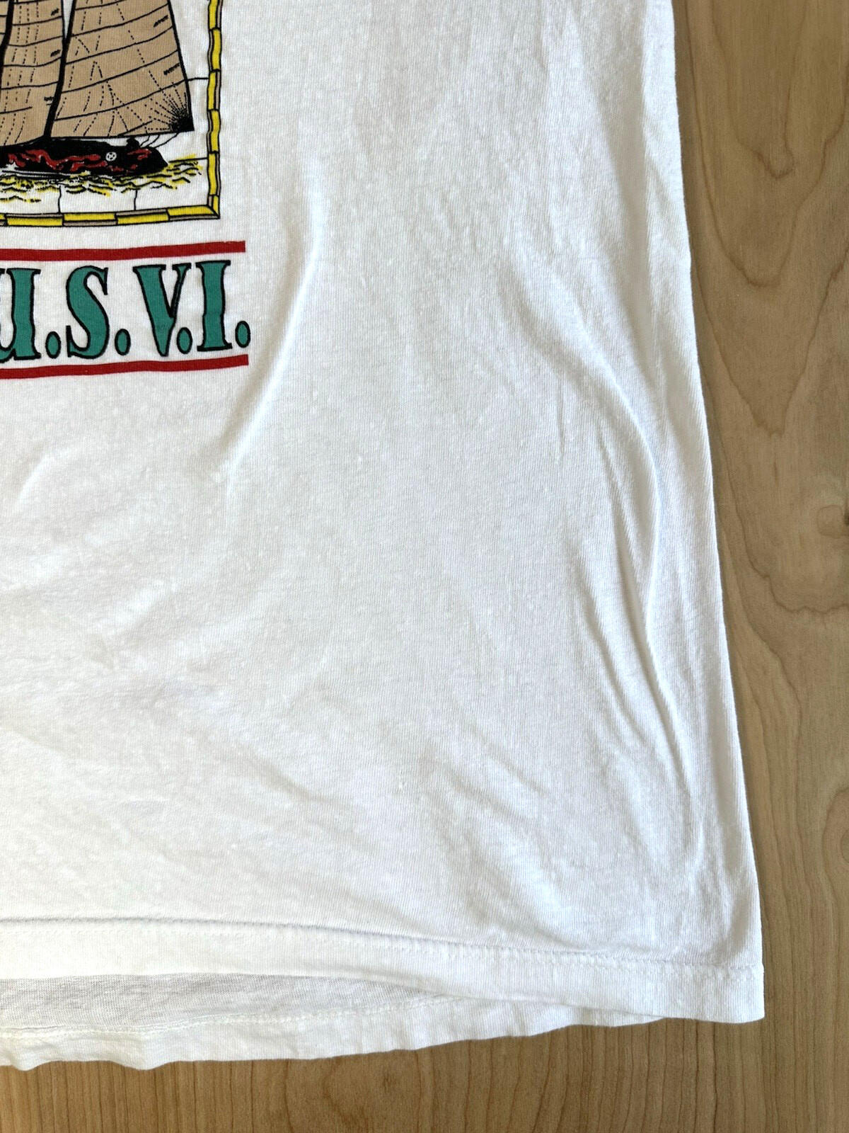 vintage CARIBBEAN TOUR shirt U.S. VIRGIN ISLANDS sailing PREP nautical