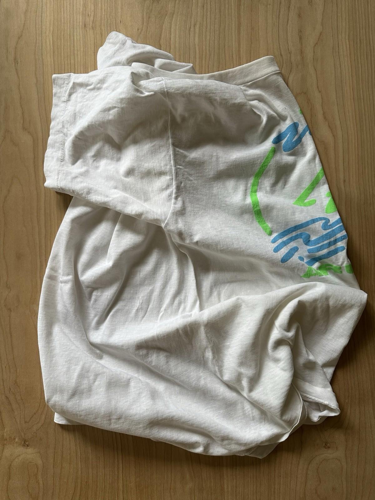 vintage 80's neon sail ARUBA SHIRT single stitch size XTRA LARGE white hot