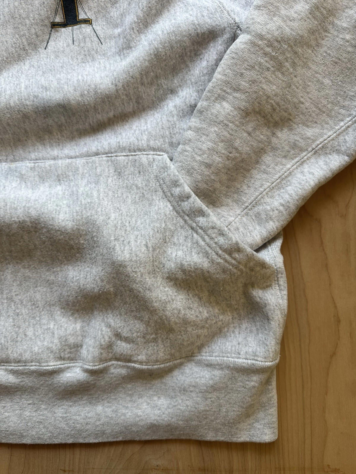 vintage 1980's TRINITY SCHOOL FENCING TEAM double lined HOODED SWEATSHIRT santee