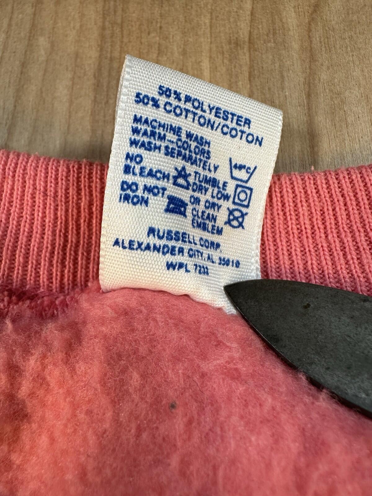 vintage 80's GREAT ADVENTURE sweatshirt RUSSELL ATHLETIC USA made XXL pink