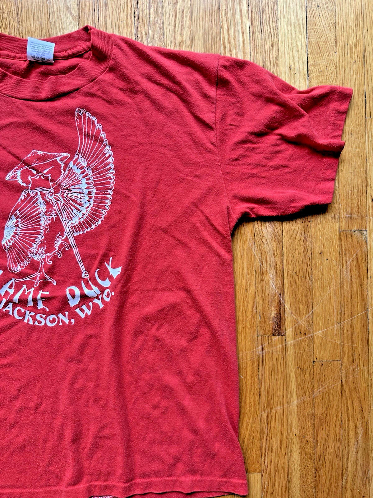 vintage 1980's CHINESE RESTURANT t shirt LAME DUCK jackson WYOMING rare XL red