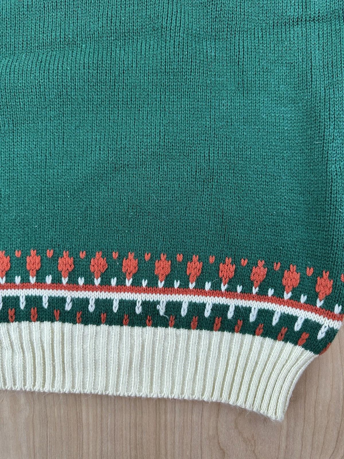 vintage 70's JCPENNY nordic FAIR ISLE fir label SWEATER large PREP gorp core