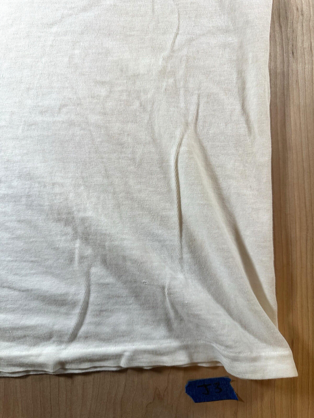 vintage 60's JOCKEY UNDERSHIRT v neck SHREDDED worn PATINA torn MEDIUM j3