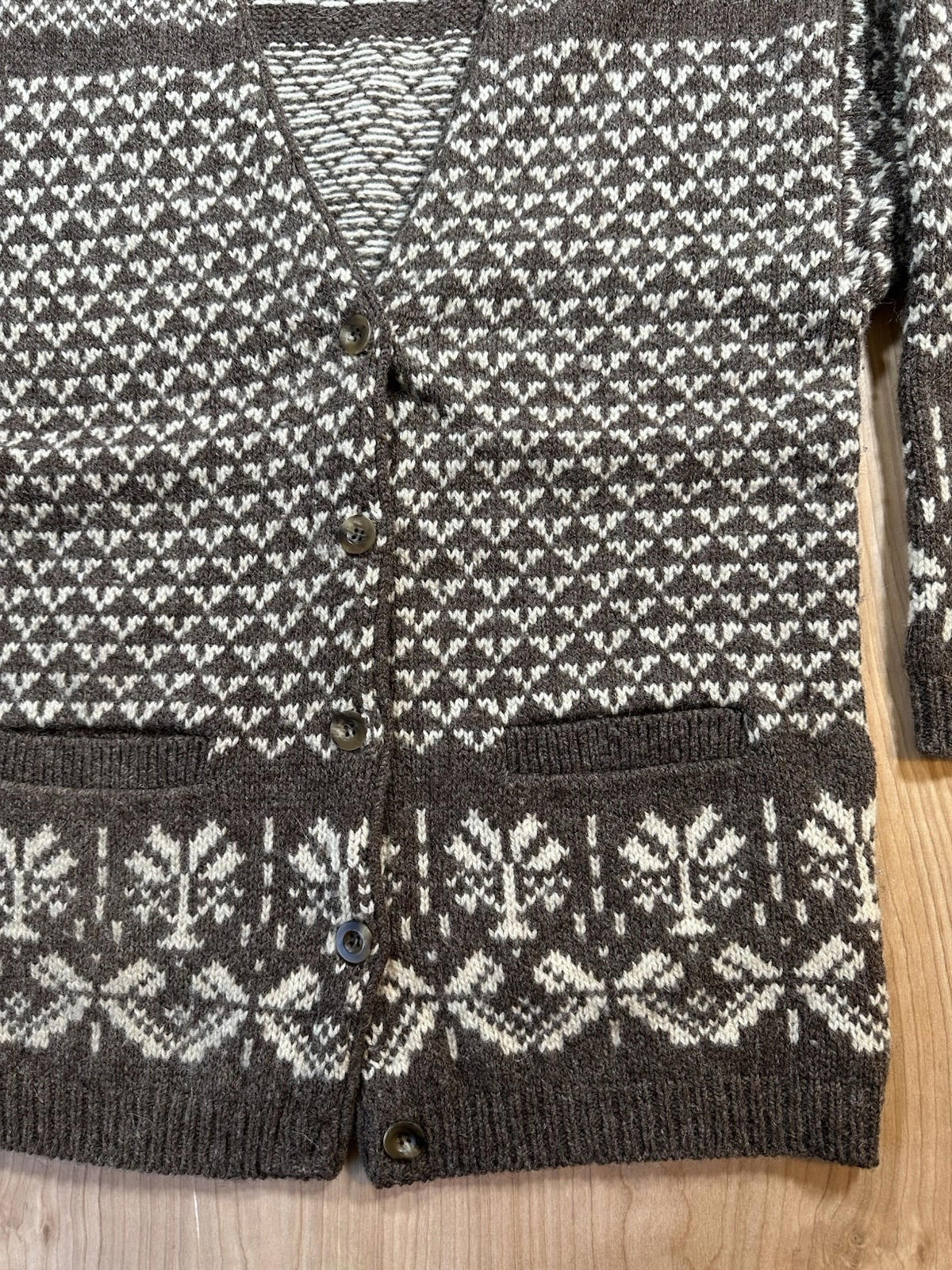 vintage 90's LL BEAN wool SWEATER cardigan MEDIUM made in USA beautiful!
