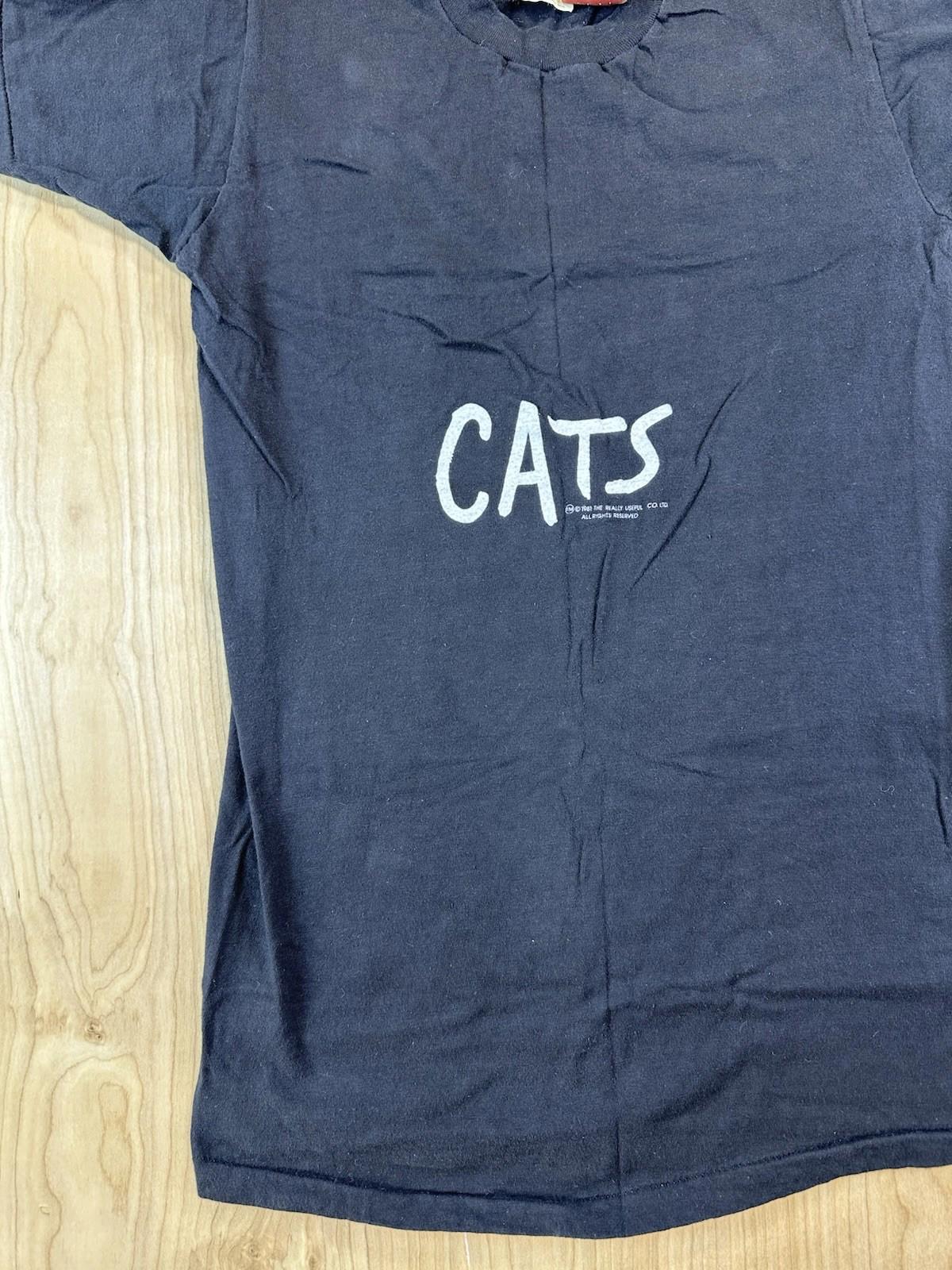 vintage 1981 CATS broadway musical DEADSTOCK T SHIRT screen stars NEVER WORN med