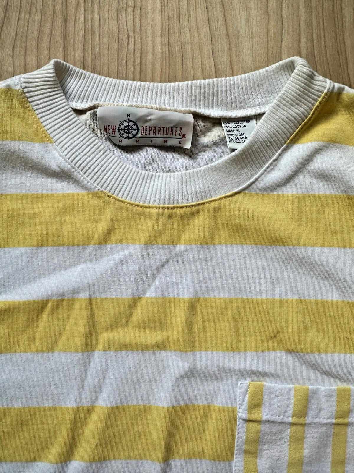 Vintage 80’s SHIRT Striped NEW DEPARTURES Label sailor girl nautical NEW WAVE