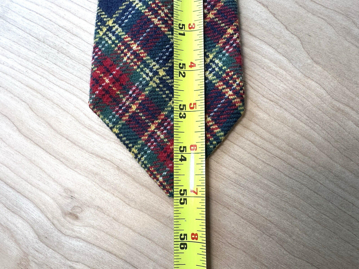 vintage 1980 plaid wool tie BEAUTIFUL rumson roulette hand made preppy classic
