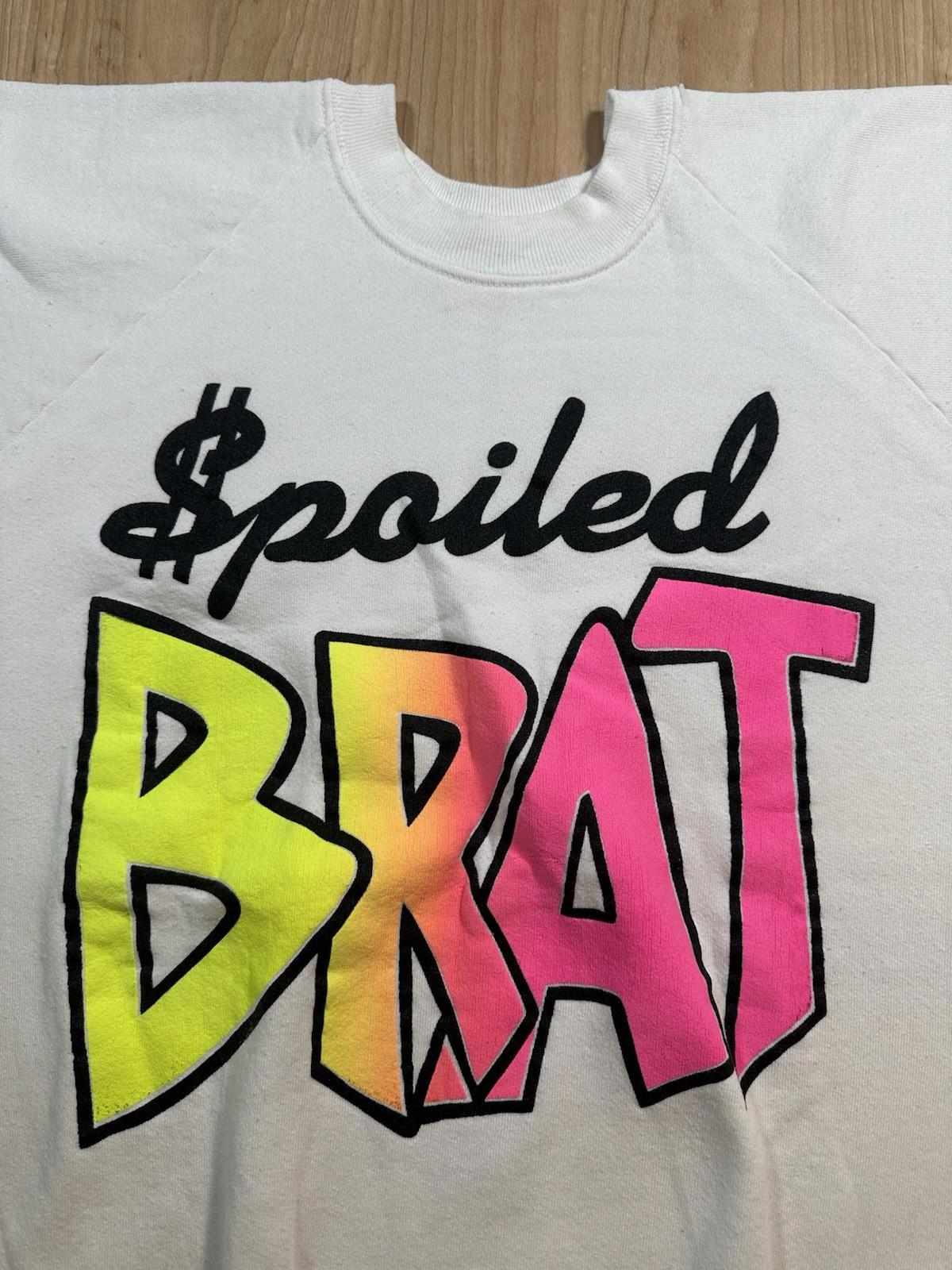 vintage 80's SPOILED BRAT sweatshirt BOARDWALK GLAM boho FRUIT OF THE LOOM large