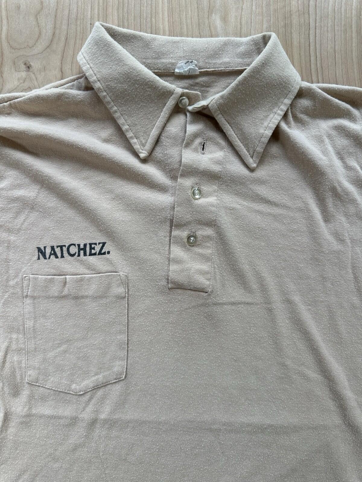 vintage 70's STEAMBOAT shirt NEW ORLEANS natchez LARGE pocket 2 sided RARE