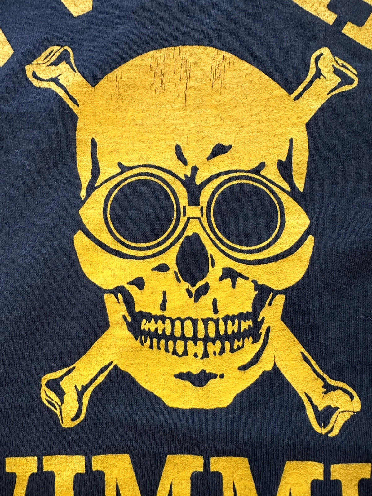 1988 black long sleeve SCREEN STARS swimming champs SKULL NJ size L high school