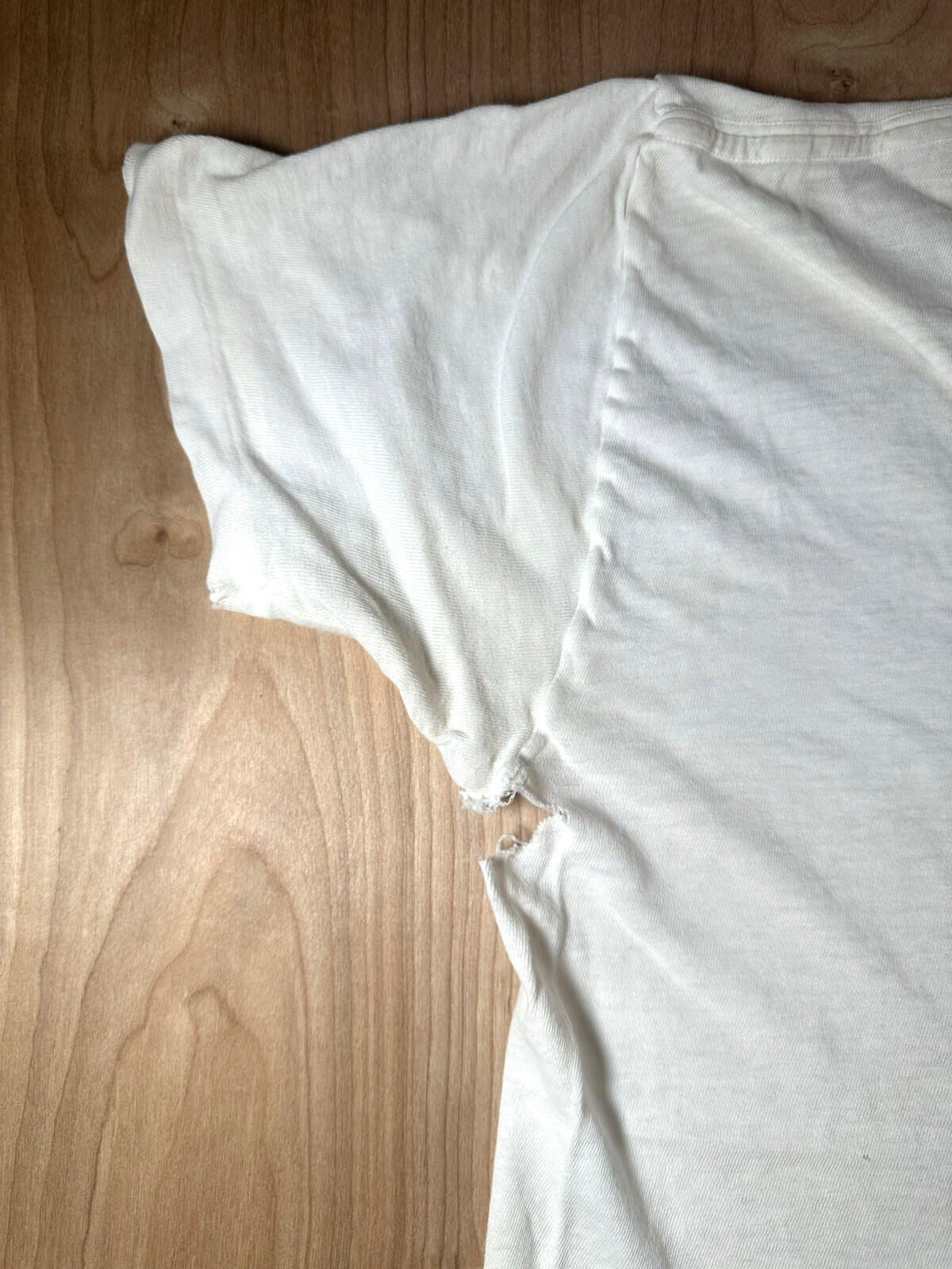 vintage 60's JOCKEY UNDERSHIRT v neck SHREDDED worn PATINA torn MEDIUM j3