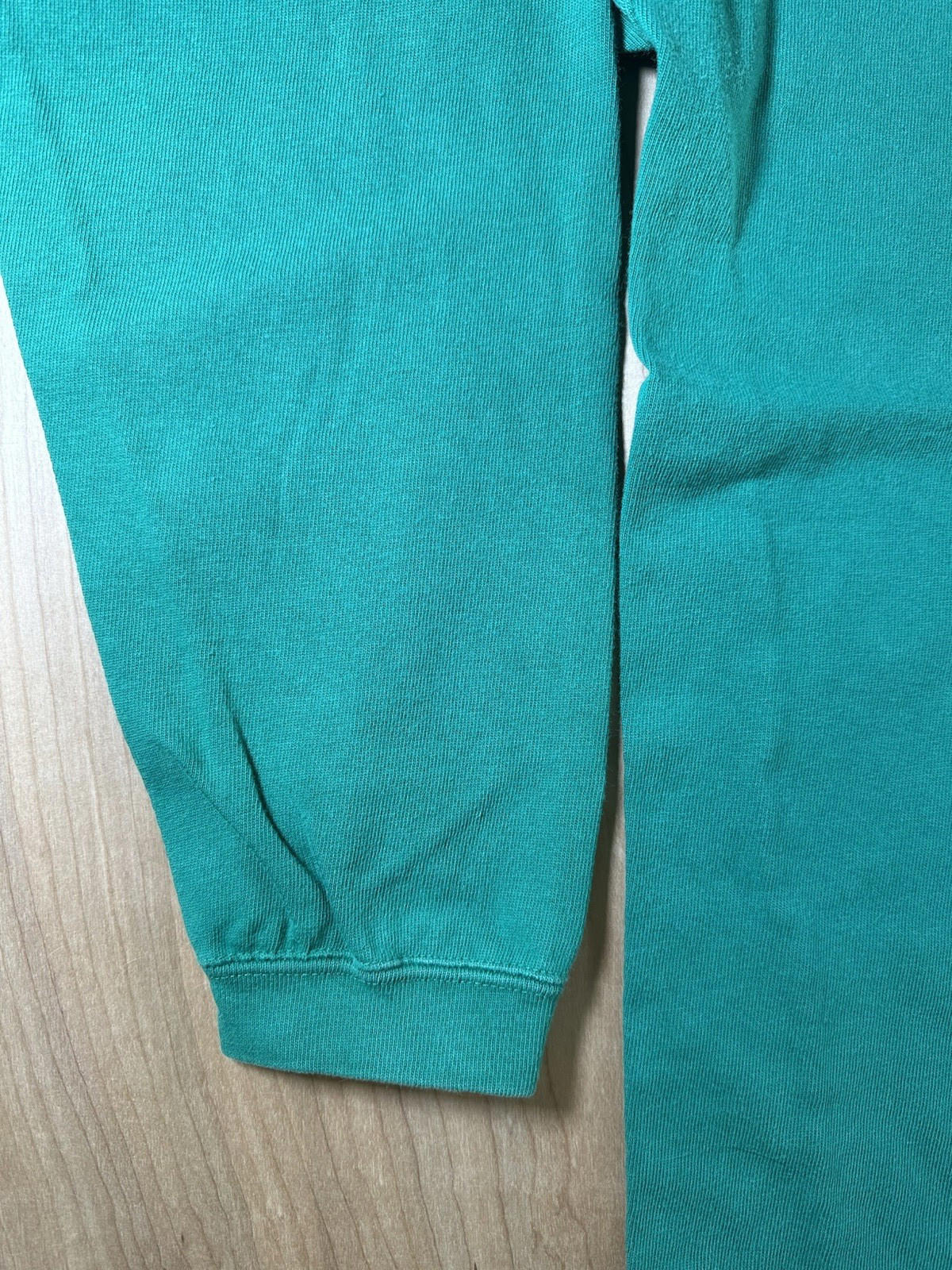 vintage 80's EASTERN MOUNTAIN SPORTS heavy cotton LONG SLEEVE green HIKING gorp