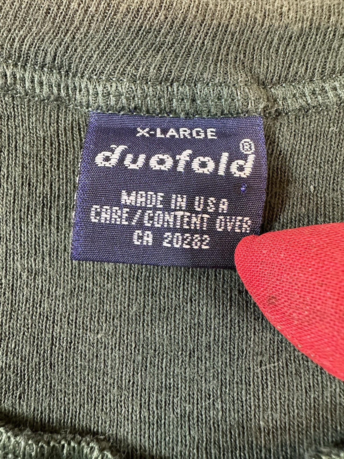 vintage 70's Duofold henly collar Thermal green Made In Usa xtra large Gorp