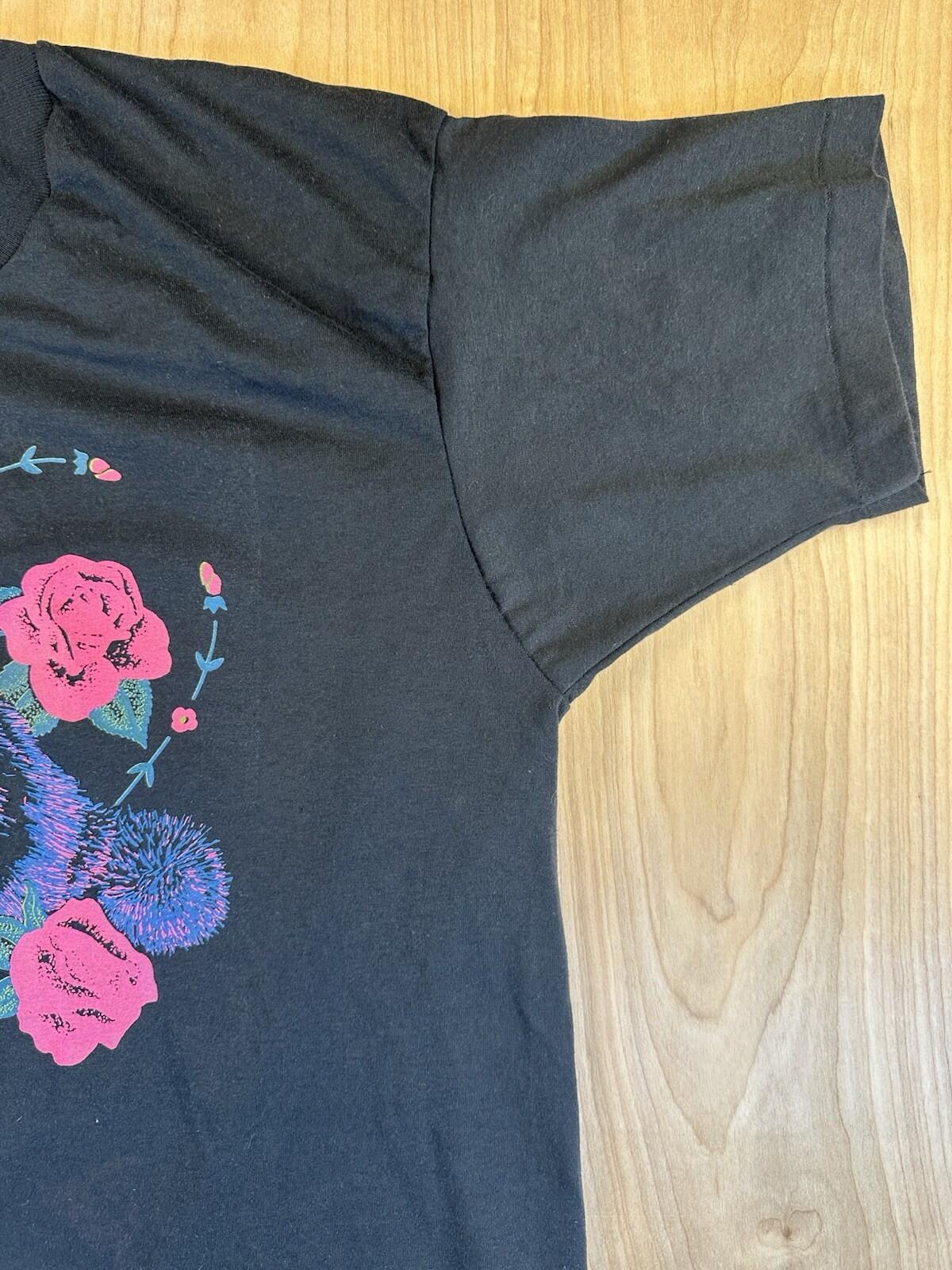 vintage 80's CAT T SHIRT psychedelic COLOR WAY screen stars SINGLE STITCH kitty