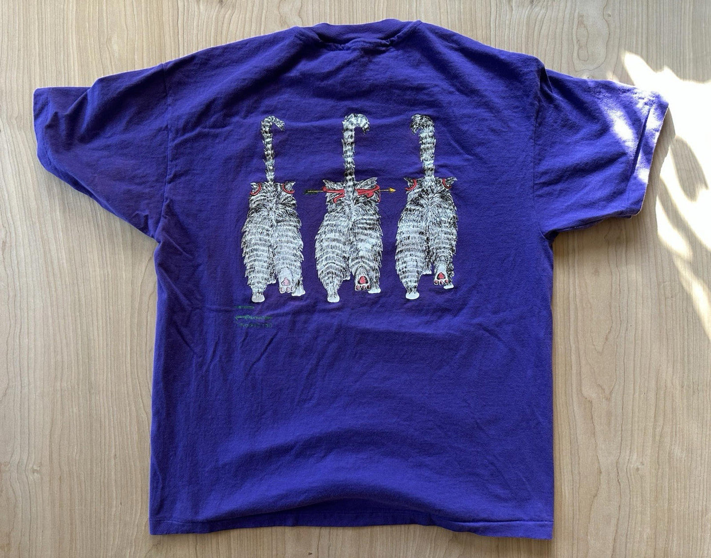 vintage 90's get serious CAT SHIRT three kitties in glasses and ties XL cartoon