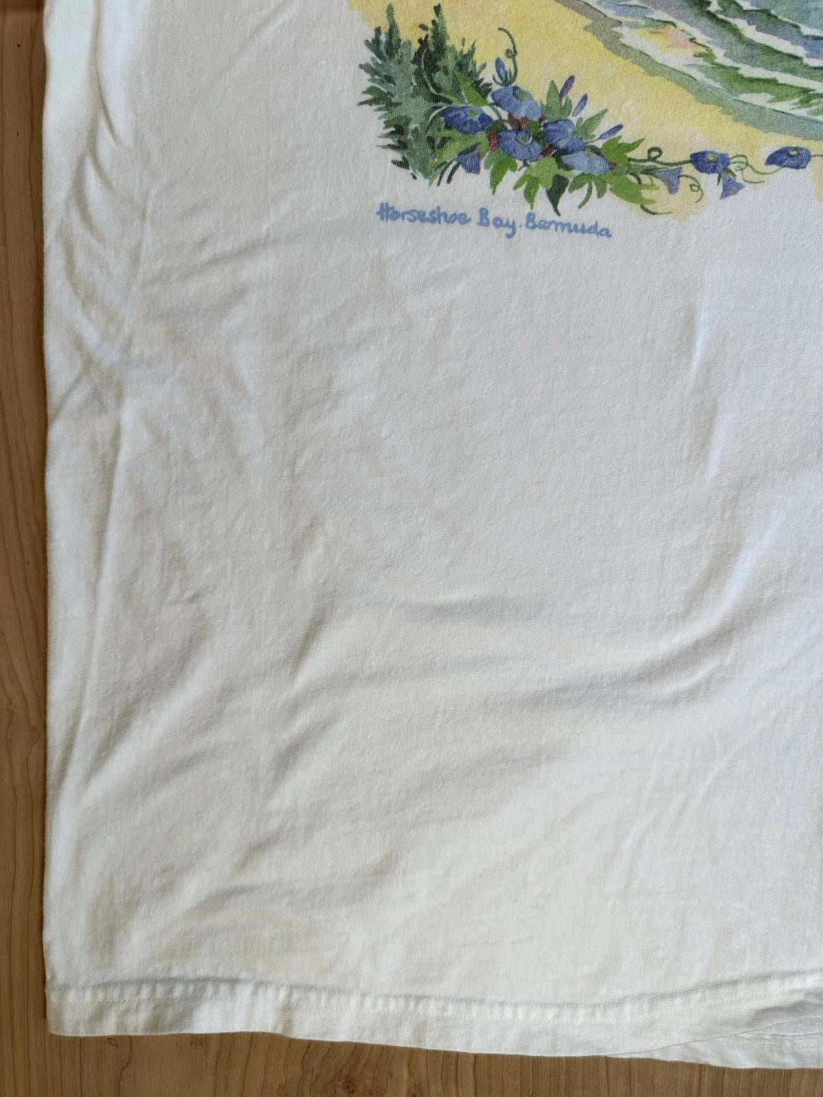 vintage BERMUDA horseshoe bay T SHIRT white XTRA LARGE beefy t !TOP SHIRT ALERT!