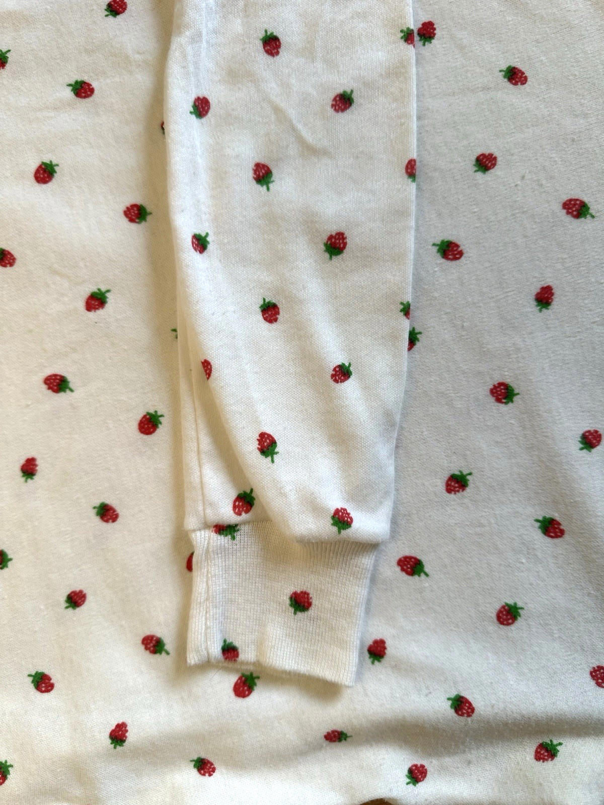 vintage 80's strawberries TURTLE NECK trousers up GIRLS mod LARGE new wave PREP