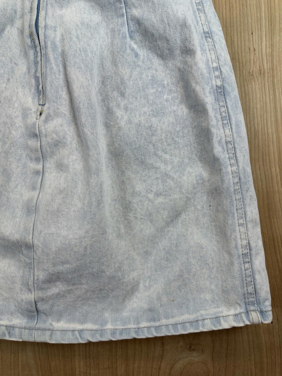 vintage 80's BONGO JEANS denim skirt SIZE 11 made in USA acid wash NEW WAVE prep