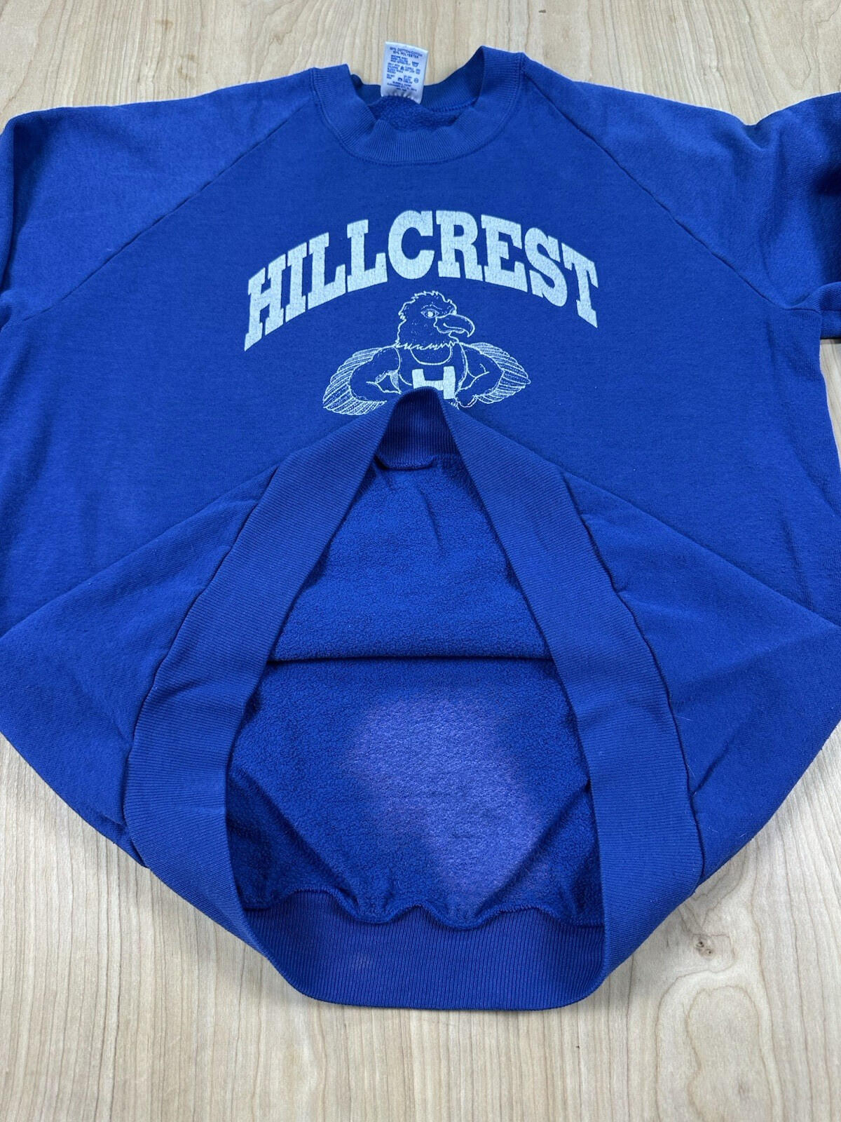 vintage 80's JERZEES hillcrest EAGLES blue RAGLAN SWEATSHIRT xtra large WEAR