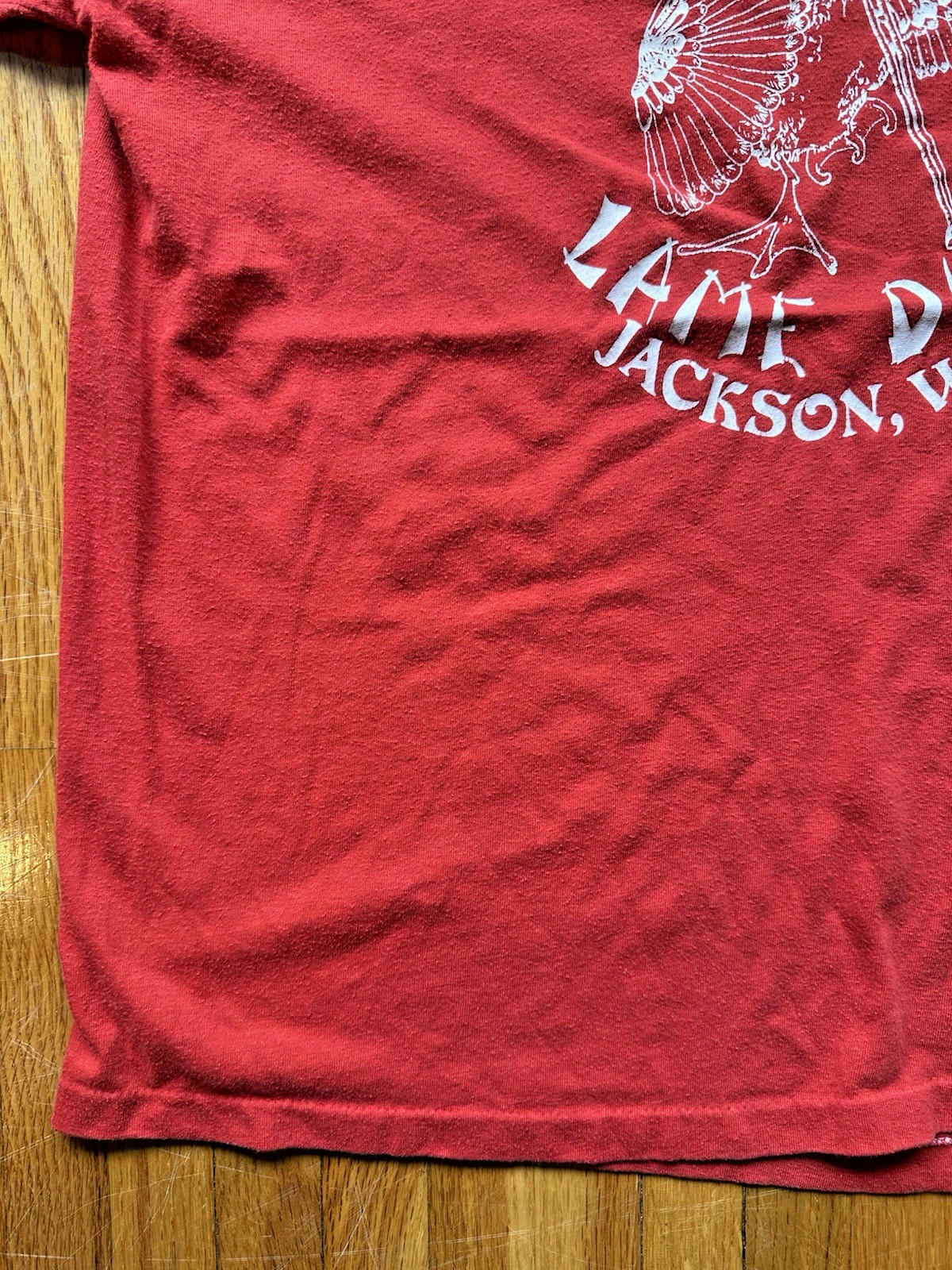 vintage 1980's CHINESE RESTURANT t shirt LAME DUCK jackson WYOMING rare XL red