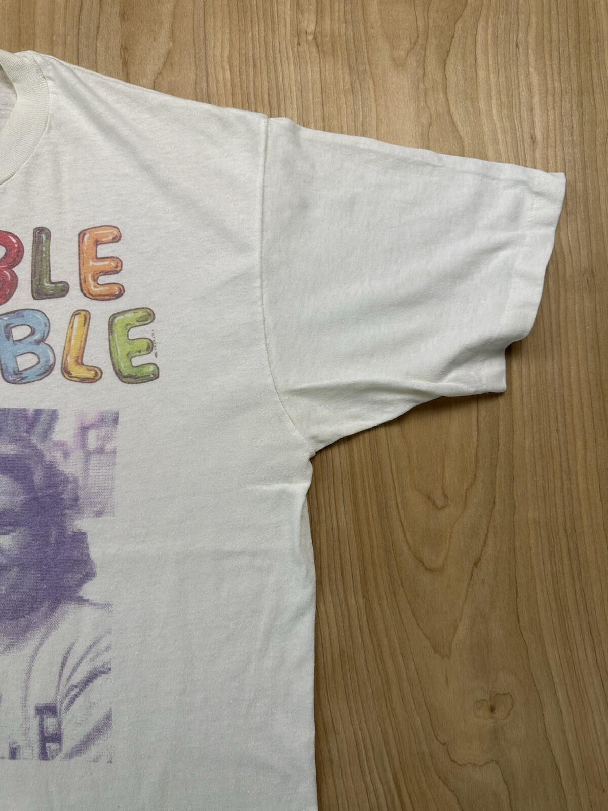 vintage 1980's DOUBLE TROUBLE computer printed graphics T SHIRT jerzees USA