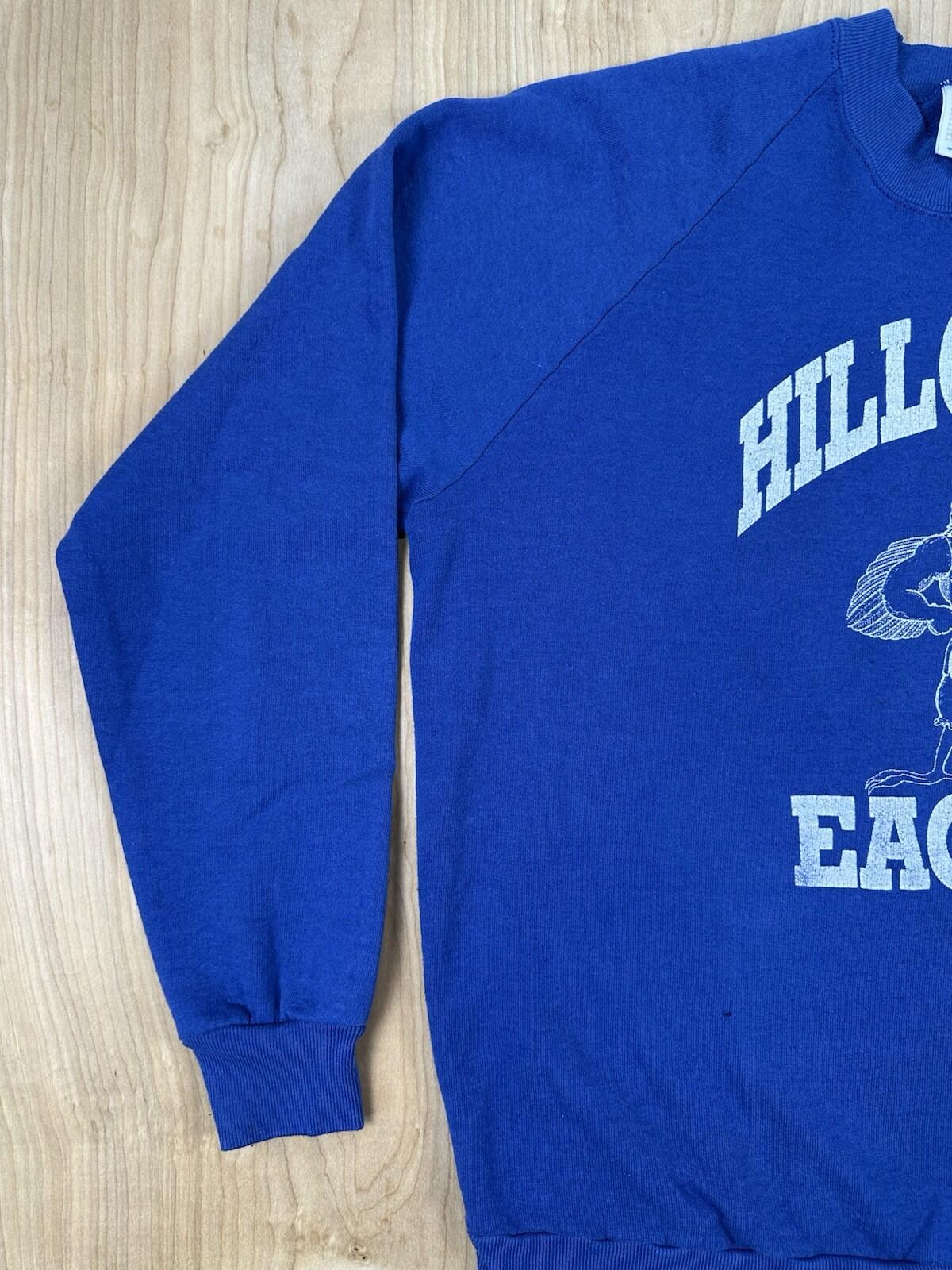 vintage 80's JERZEES hillcrest EAGLES blue RAGLAN SWEATSHIRT xtra large WEAR