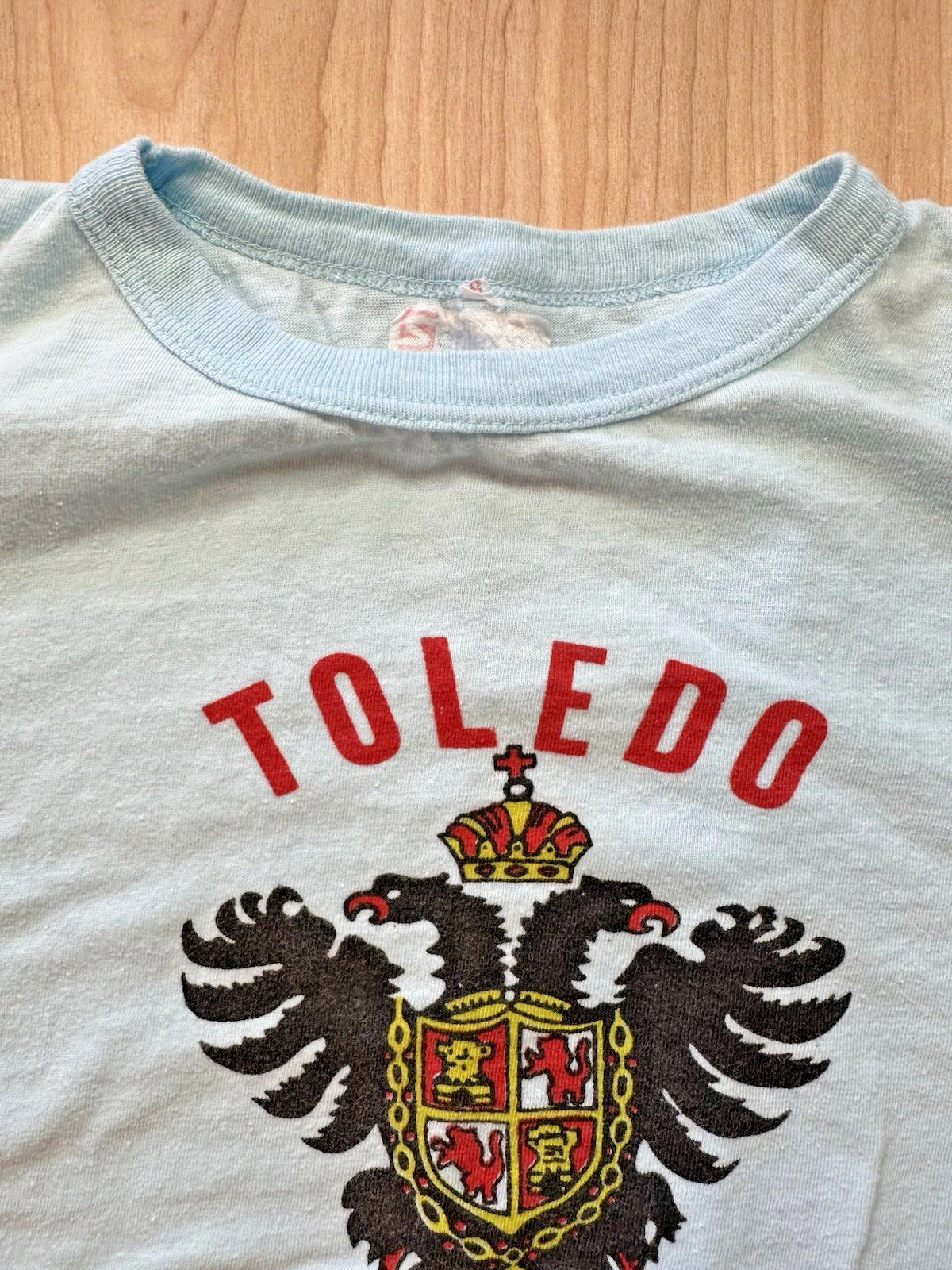 ESPANA toledo VINTAGE 1980 Spain tourism Blue T SHIRT SMALL rare indie rock
