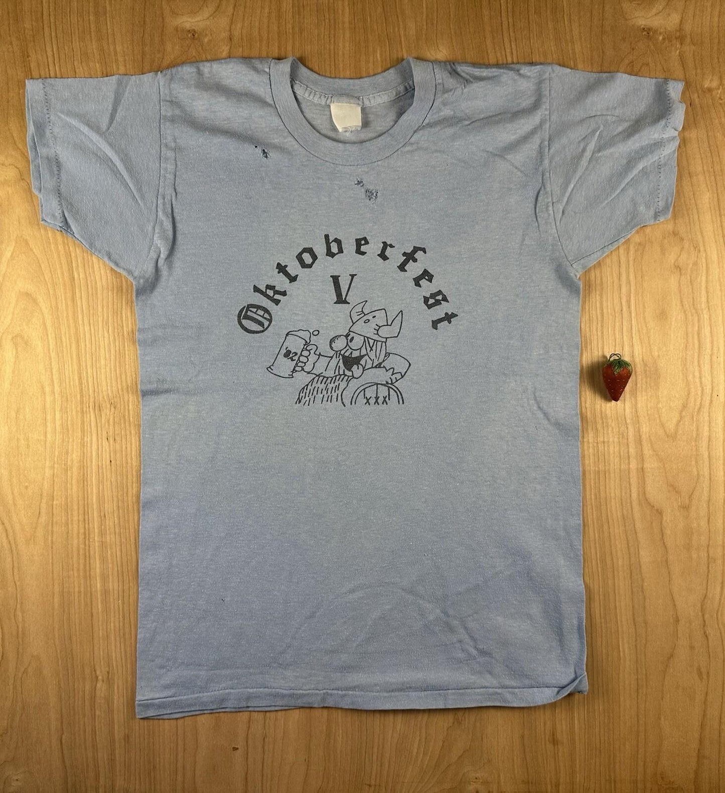 vintage 1982 OKTOBERFEST T SHIRT haggar the horible SHREDDED patina FADE