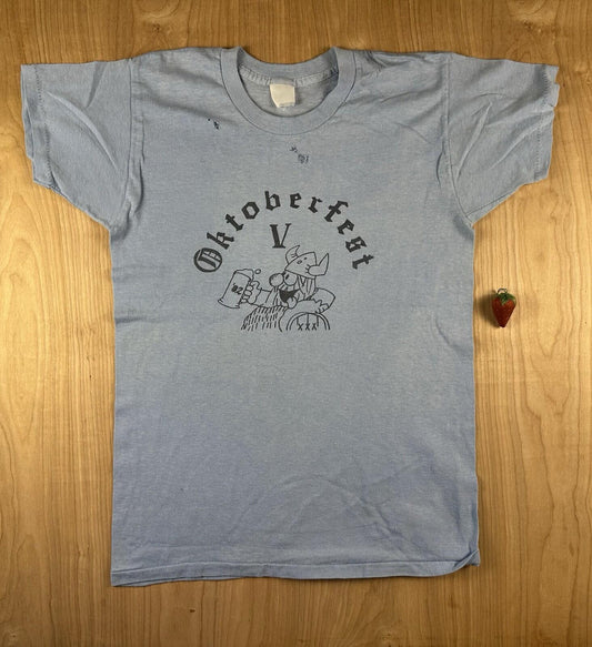 vintage 1982 OKTOBERFEST T SHIRT haggar the horible SHREDDED patina FADE