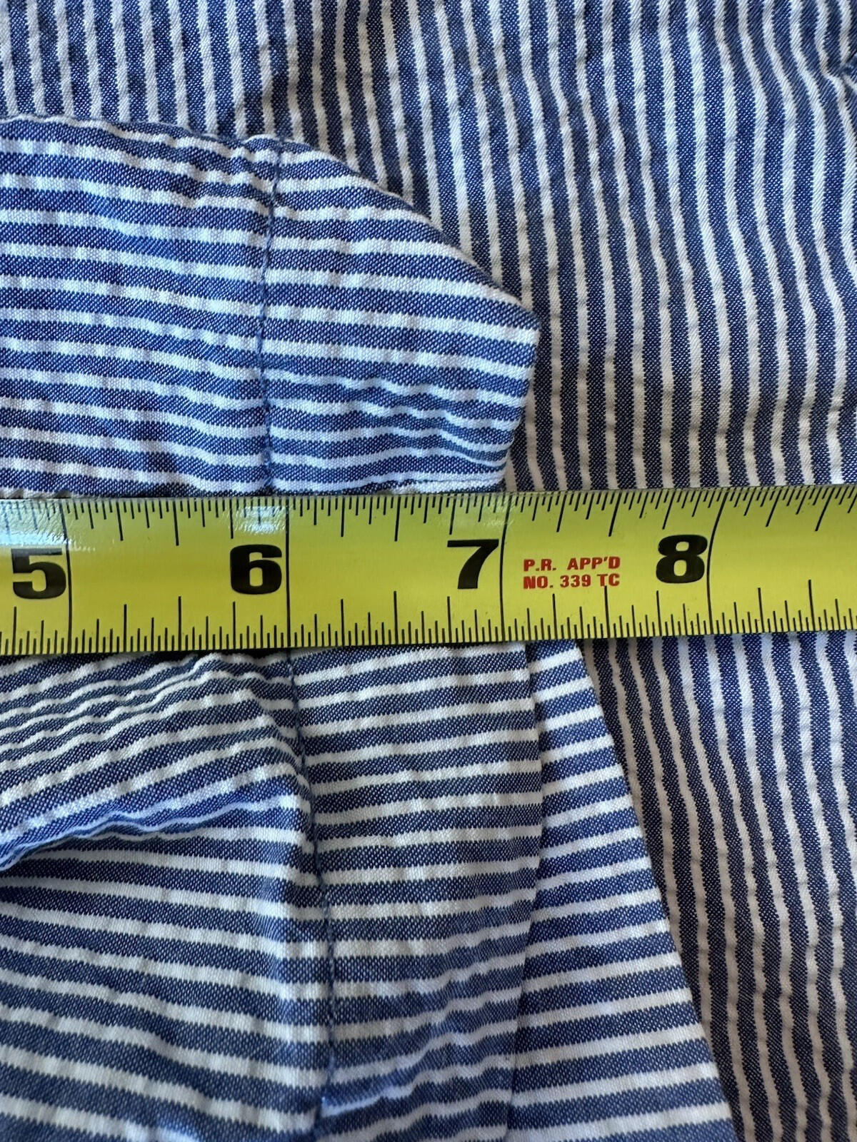 2018 BANANA REPUBLIC seersucker AIDEN SHORT size 32x7 CLEAN cool