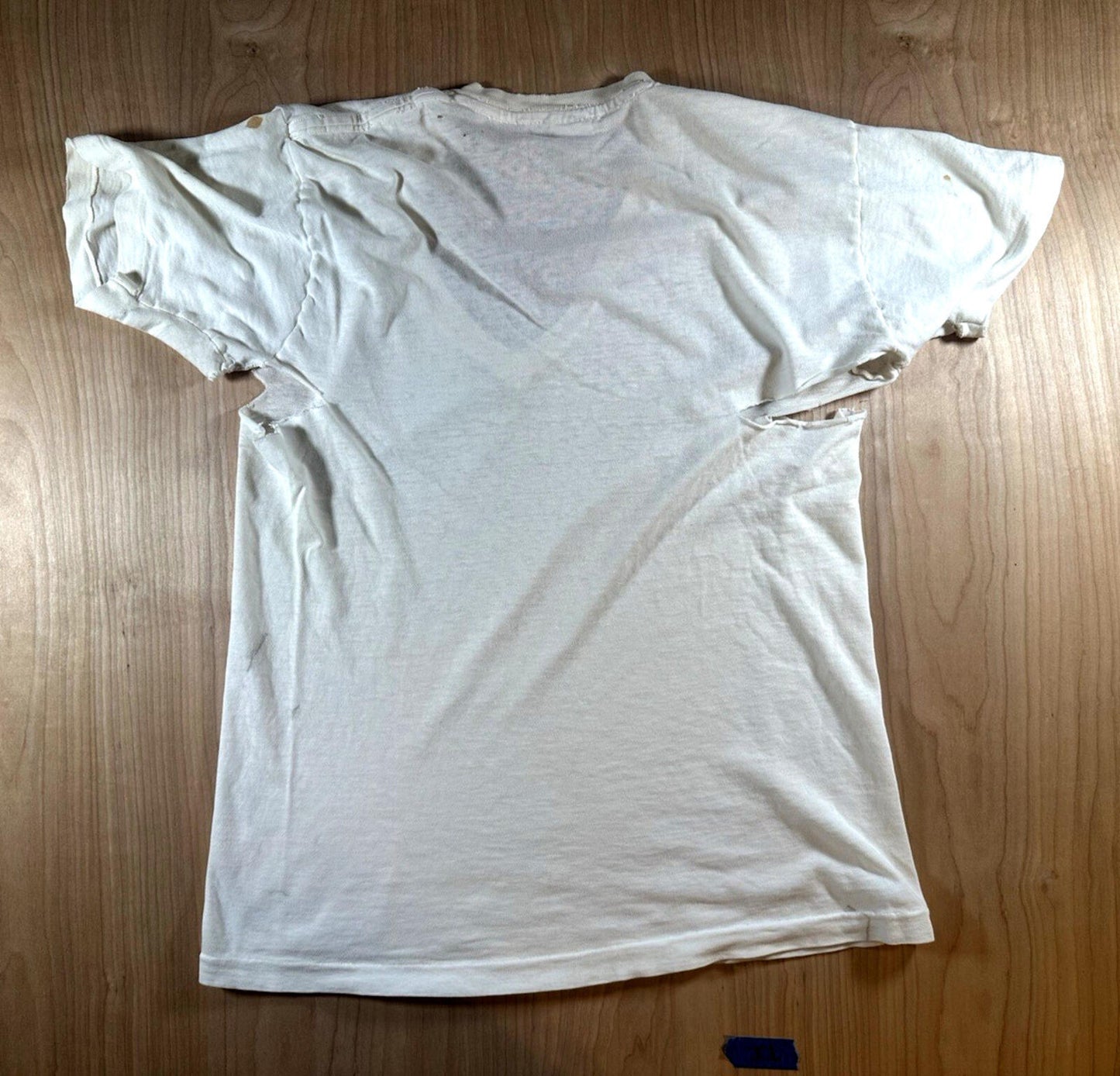 vintage 60's JOCKEY UNDERSHIRT v neck SHREDDED worn PATINA torn MEDIUM j1