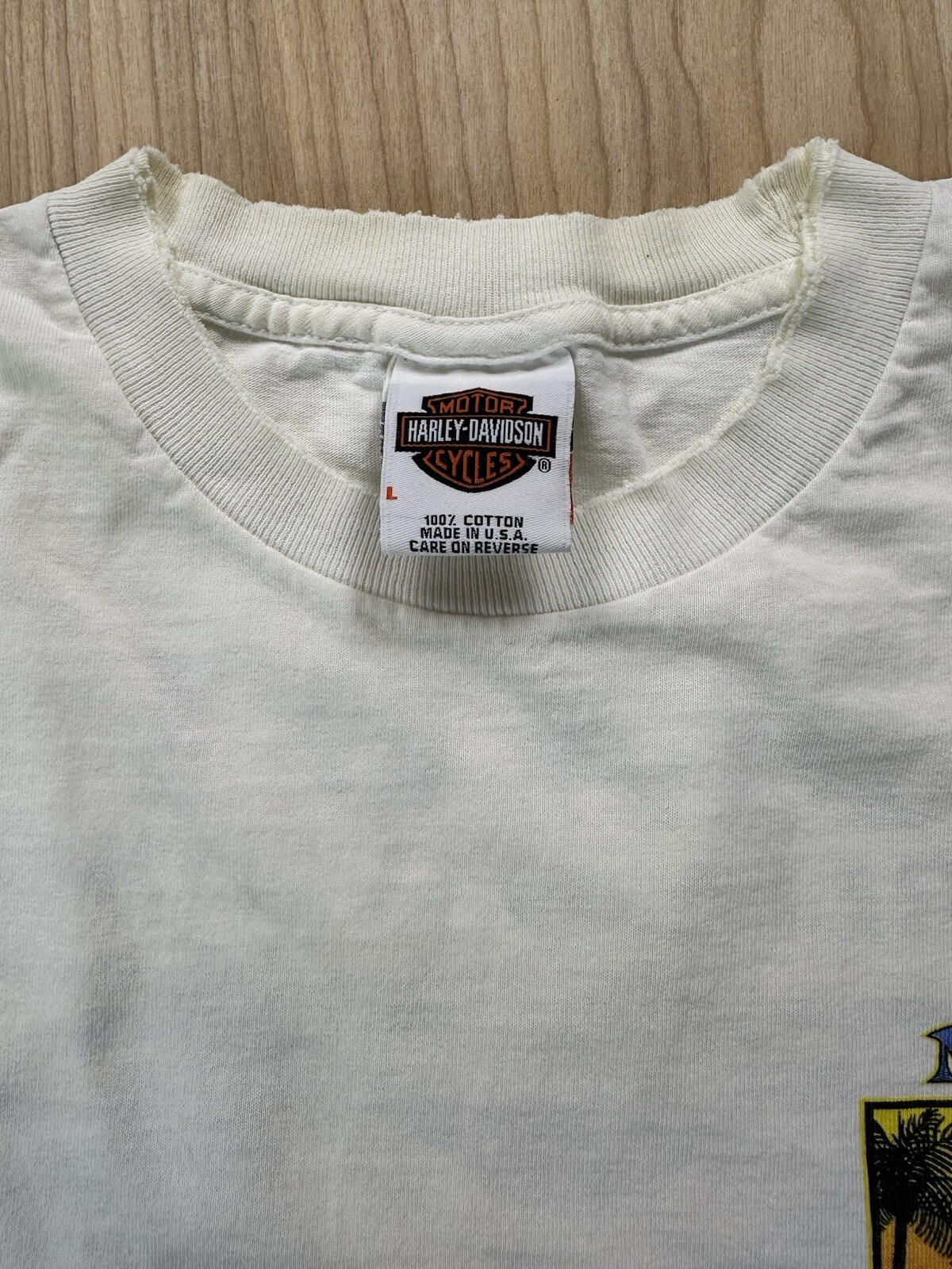 vintage 90's HARLEY DAVIDSON T SHIRT maui HAWAII made in USA shredded