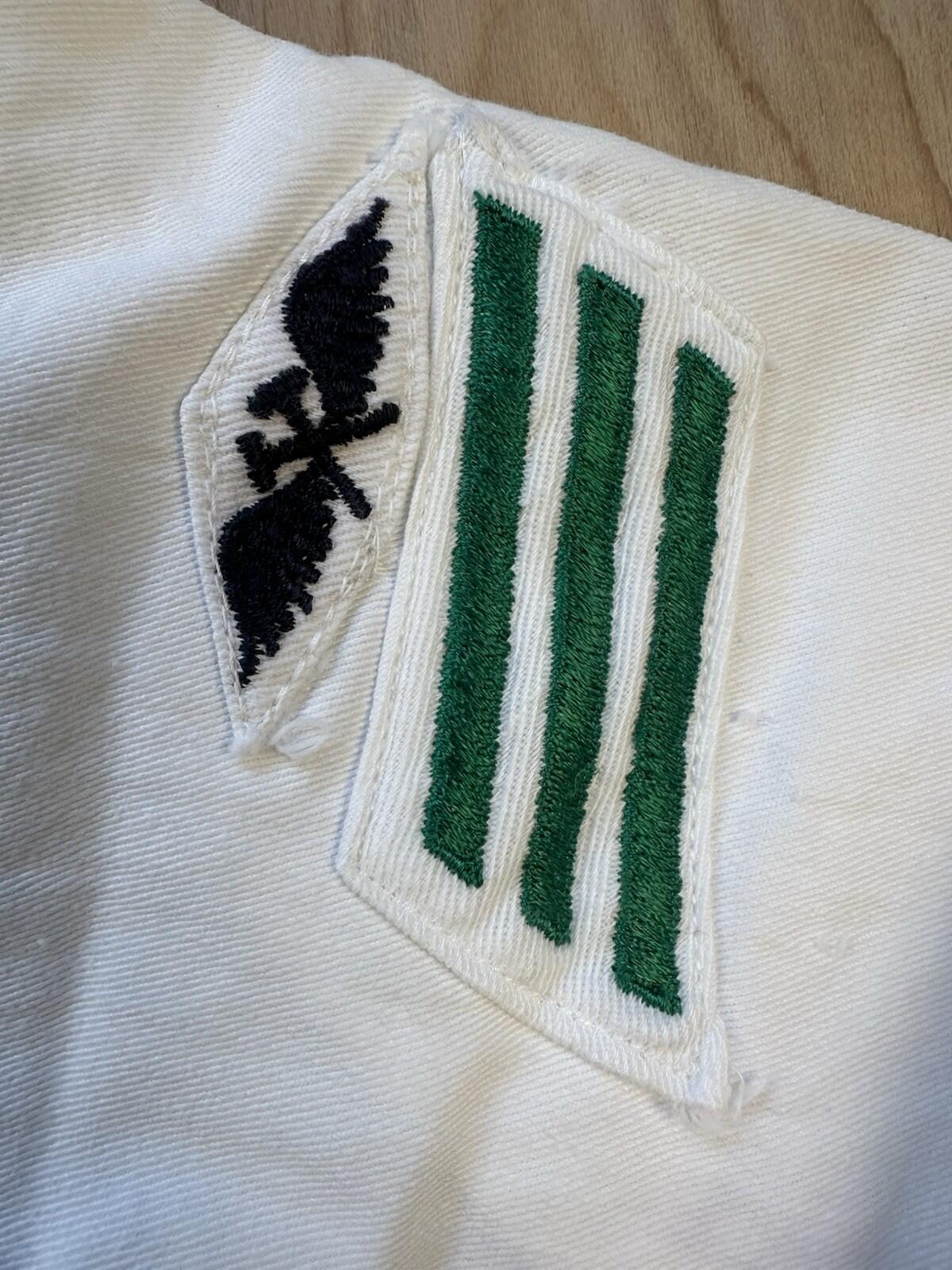 vintage 60's NAVY CRACKERJACK top VIETNAM usn WHITE small SEAFARER